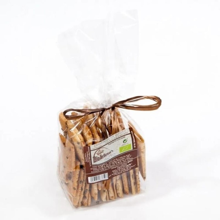 Crespillos de espelta con cañamones ecologico 150g
