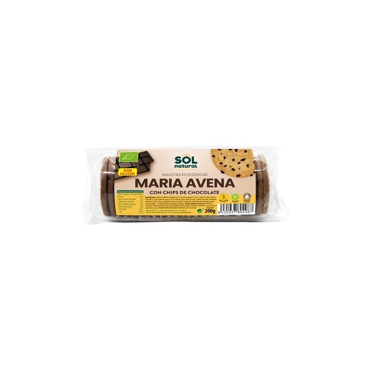 Galletas de avena Maria chips choco eco 200g.