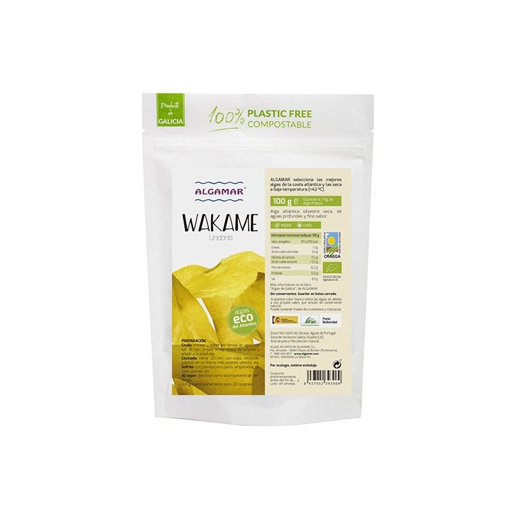 Alga Wakame ecologica 50g. Algamar