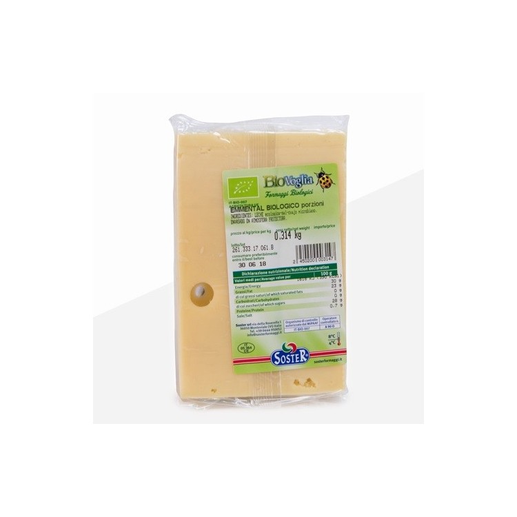 Queso de vaca emmental ecologico italiano (225g.)