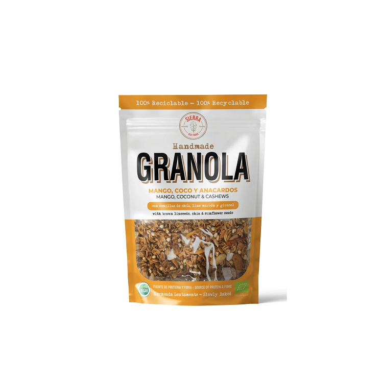 Granola de mango, coco y anacardos eco 300g.