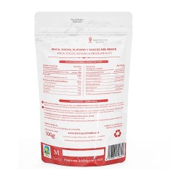 Granola de maca, cacao, platano y nueces eco 300g.