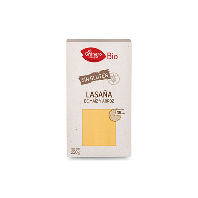 Pasta lamina para lasaña S/G maiz y arroz eco 250g