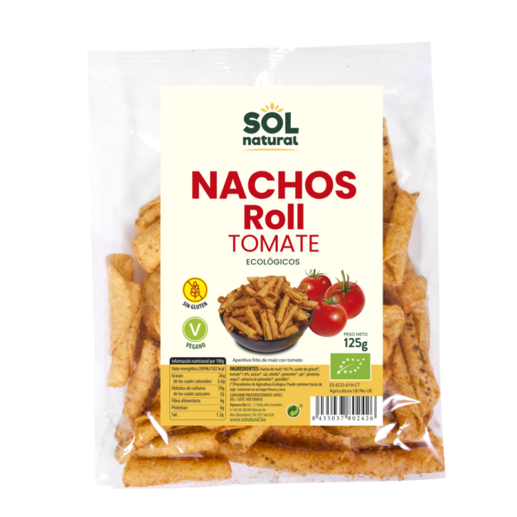 Nachos Roll de maiz con tomate eco S.Natural 125g