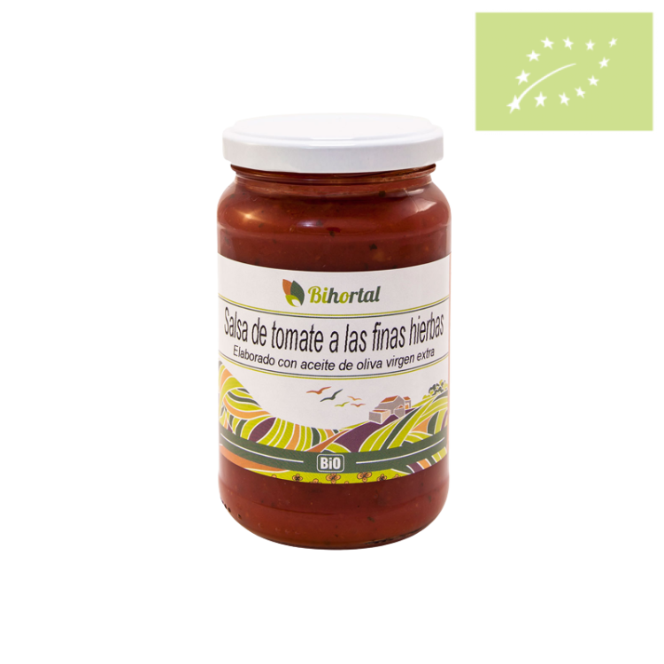 Tomate frito finas hierbas eco 345g. Bioandalus