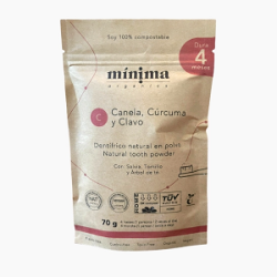 Dentifrico en polvo Canela, clavo y curcuma recambio eco bolsa 70g Minima