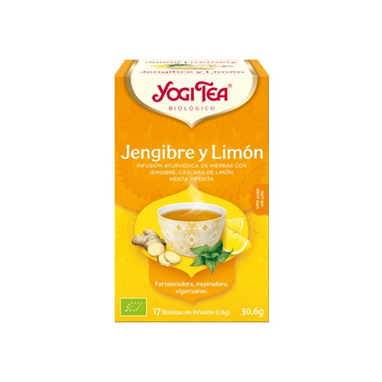 Te Yogi jengibre y limon eco 17 bolsitas