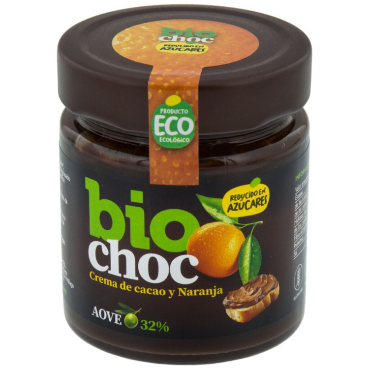 Crema de cacao y naranja con AOVE eco 200g. Biobet