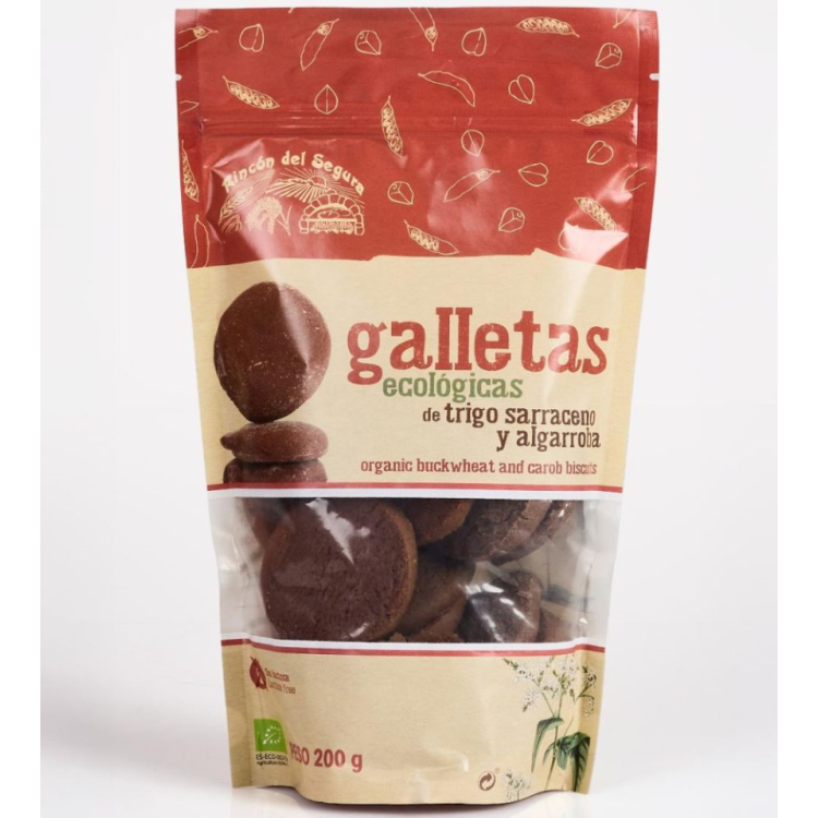 Galletas de trigo sarr. y algarroba eco 200g. Rinc