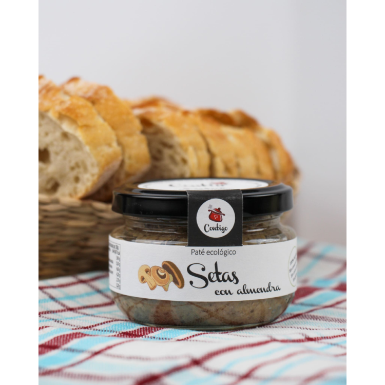 Pate de setas con almendras eco 120g Contigo