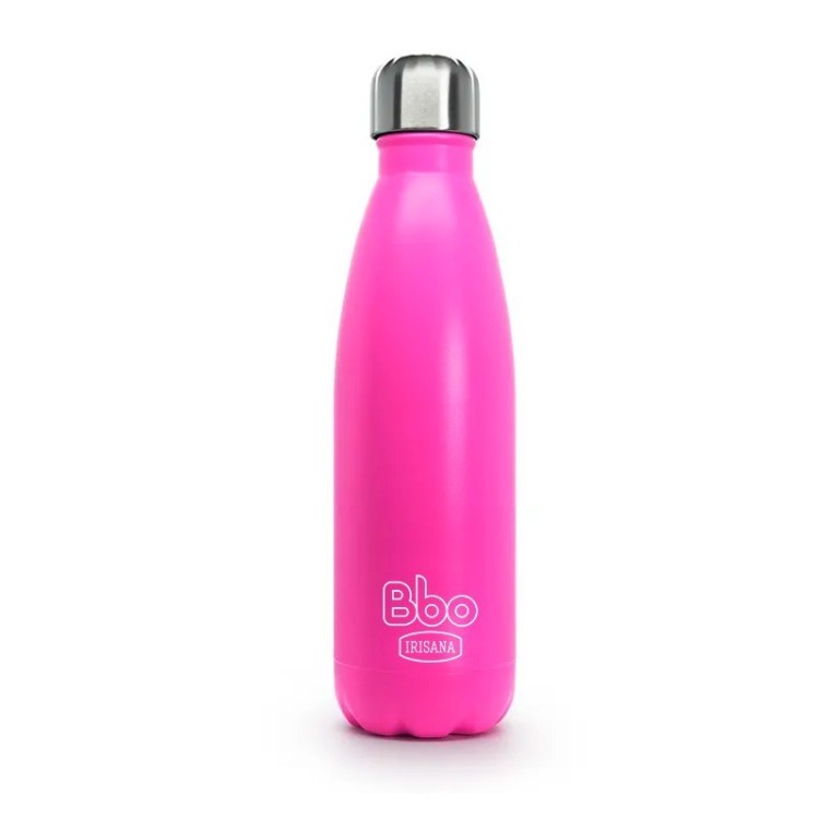 Botella termo acero inoxidab. Fucsia 500mL Irisana
