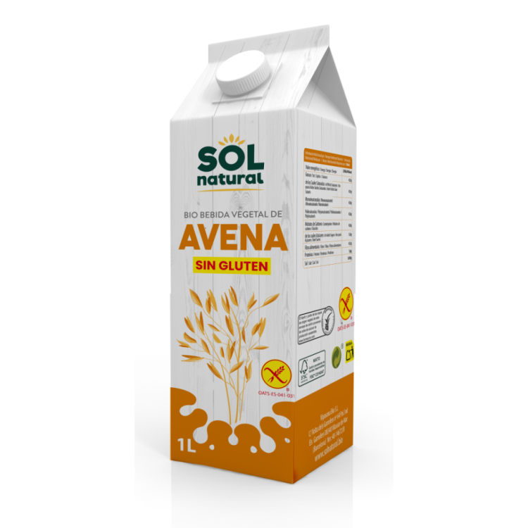 Bebida de avena S/G eco 1L Sol Natural