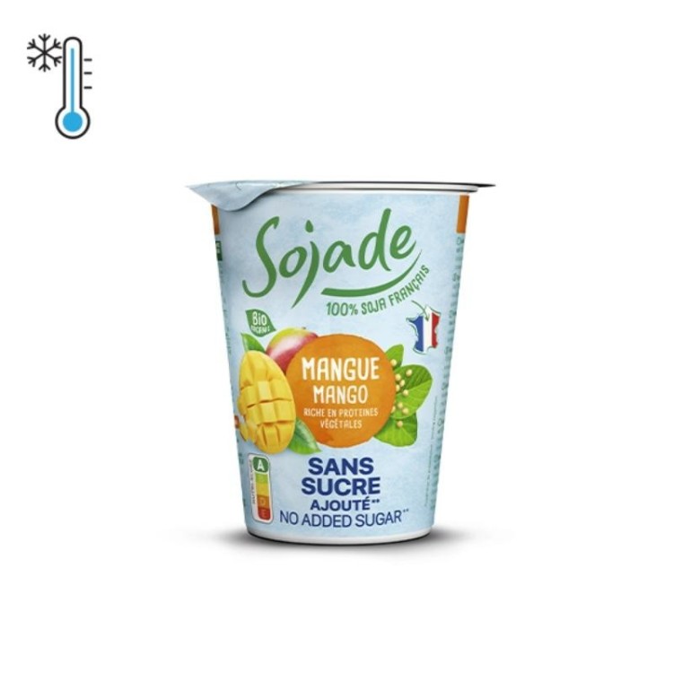 Yogur de soja y mango sin azucar ecologico 400g.