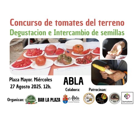 Concurso de tomates del terreno e intercambio de semillas 27 Agosto 2025 en Abla